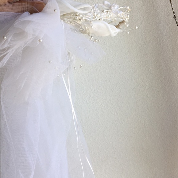 Long vintage bridal veil